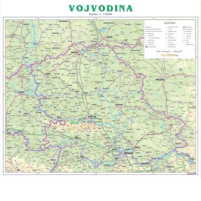 karta srbije i vojvodine Školska fizičko geografska zidna karta karta srbije i vojvodine